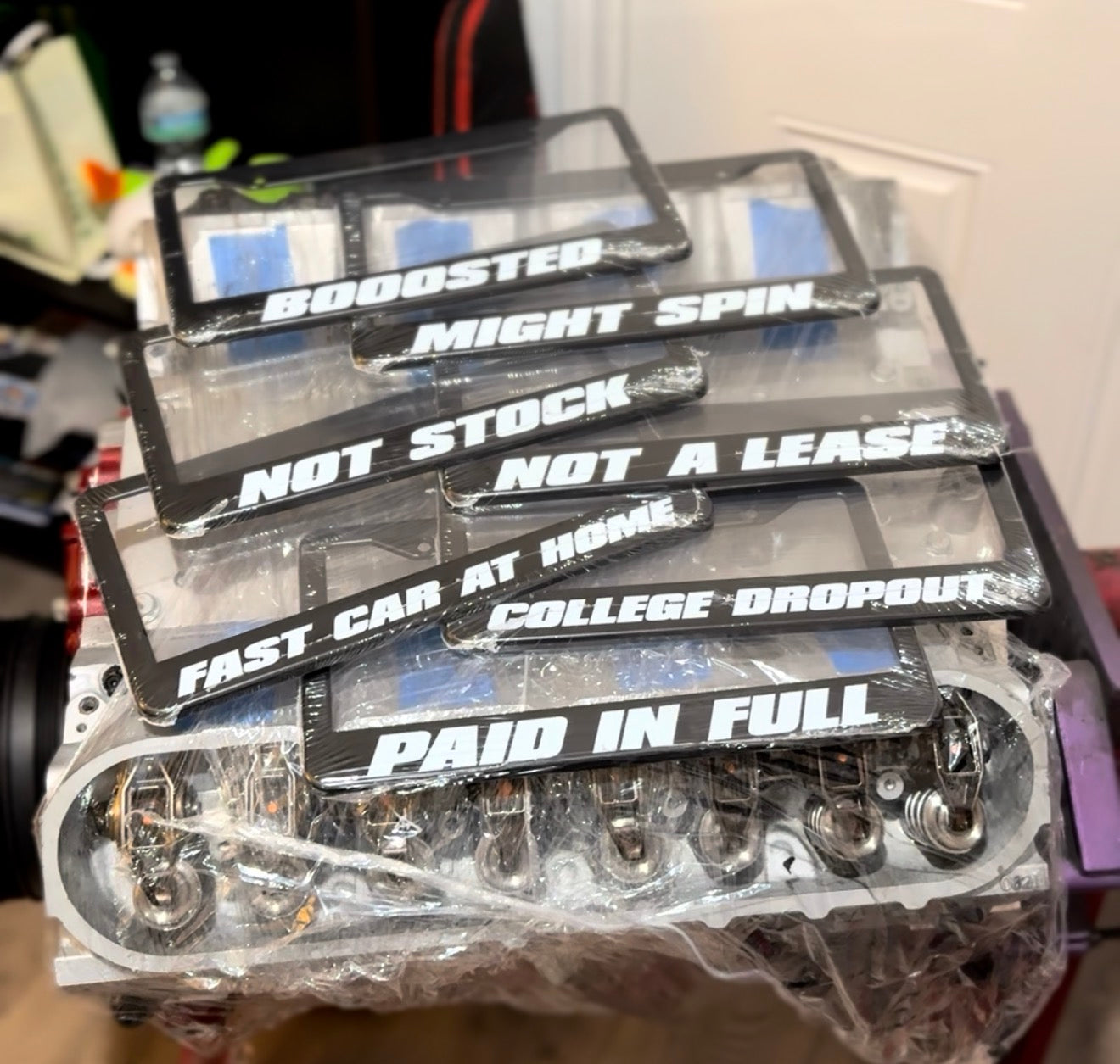 PAID IN FULL – Black License Plate Frame